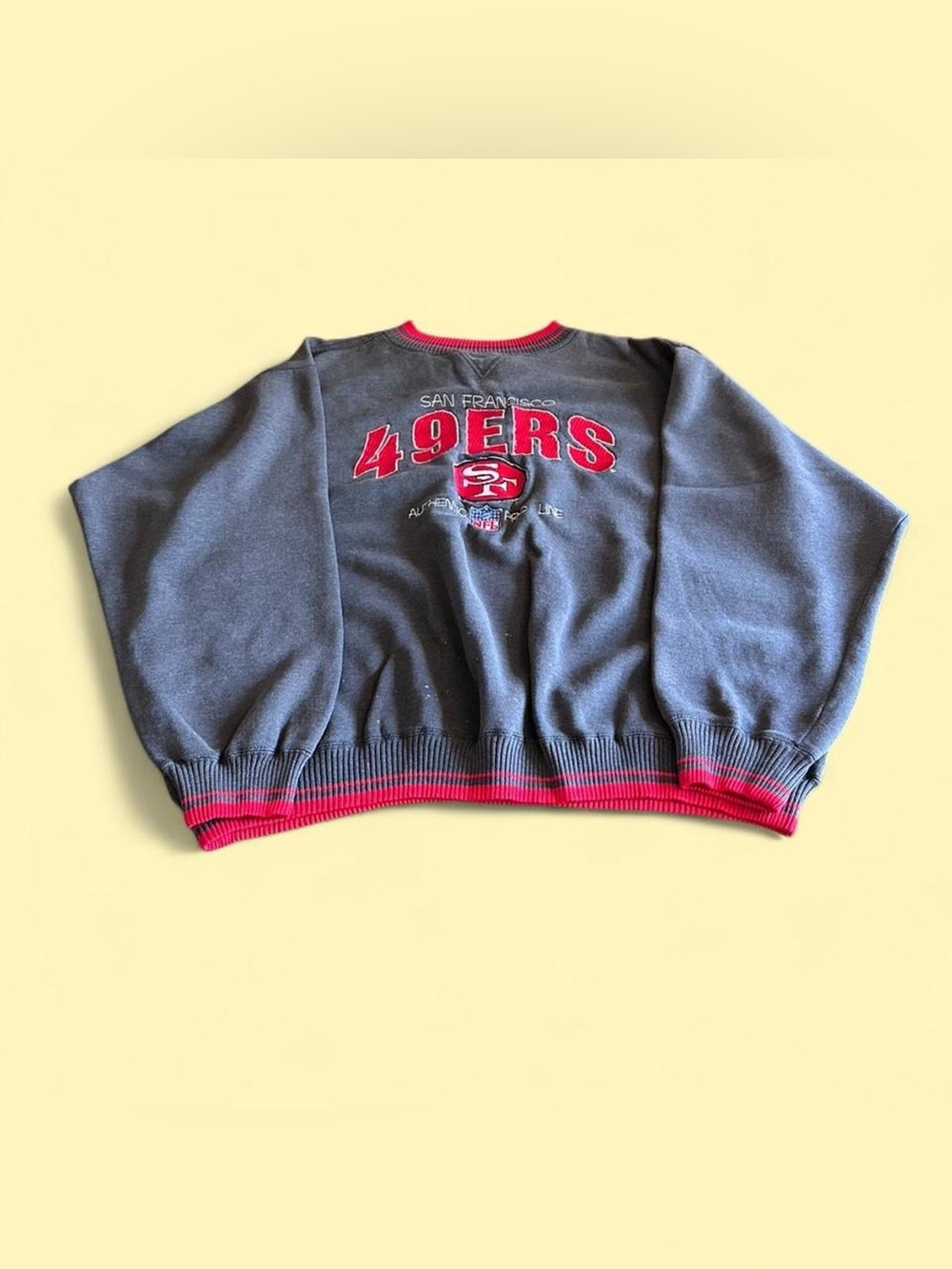Vintage San Francisco 49ers Embroidered Sweatshirt Black Red Men’s XL